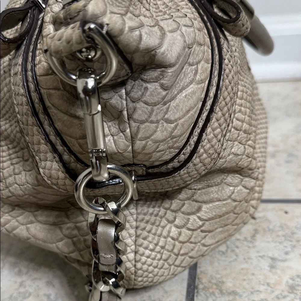 Coach Madison Sophia satchel with an embossed python texture